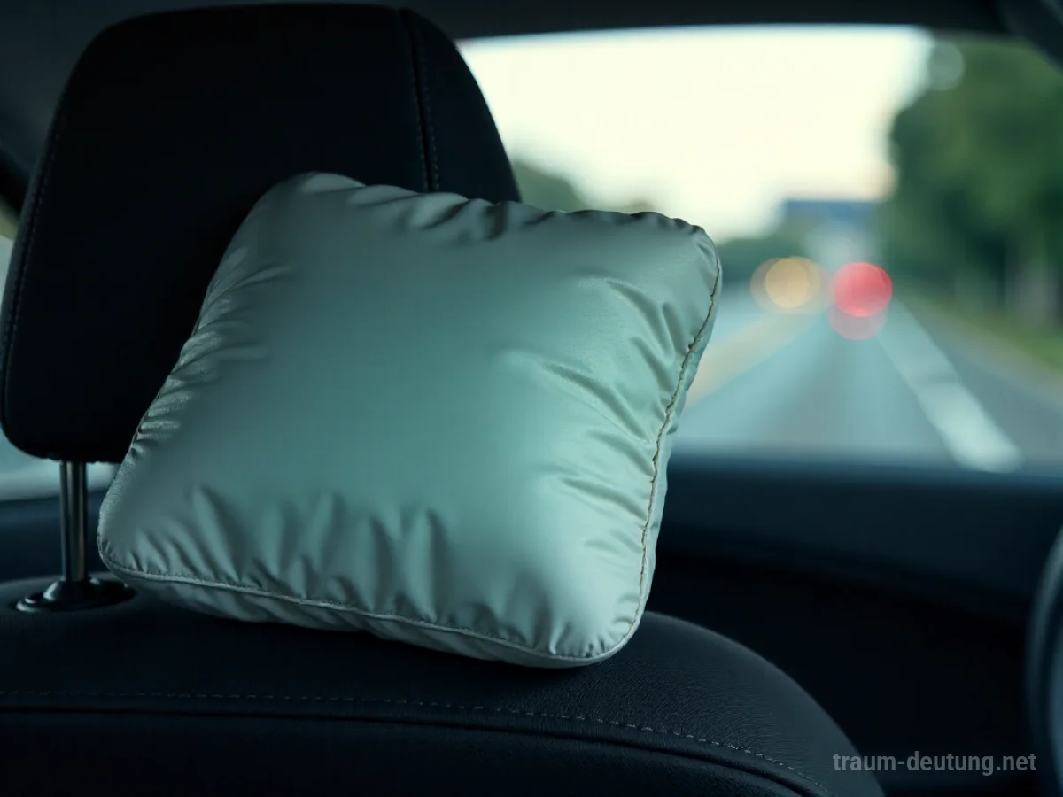 Ein nicht ausgelöster Airbag in einem Auto, der schlaff herabhängt.