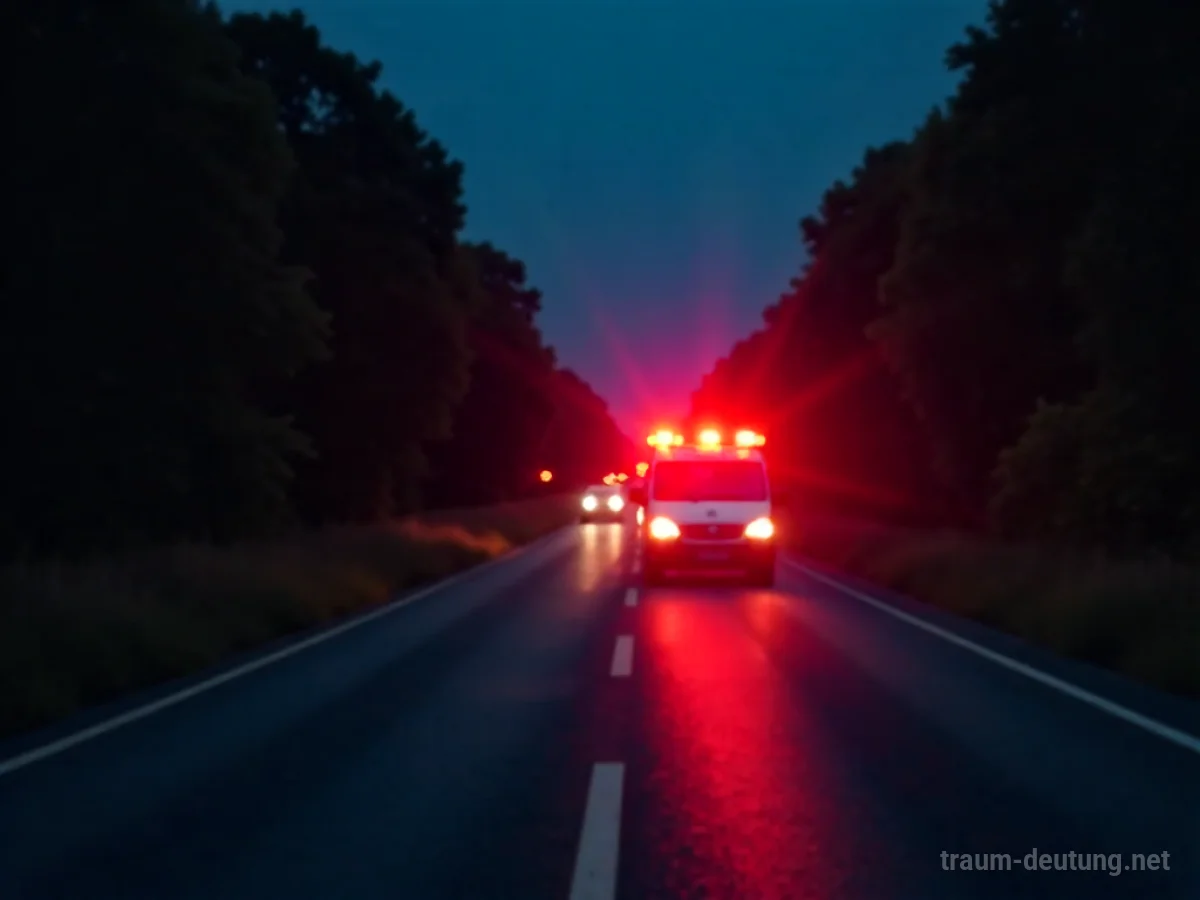 Ambulanz-Sirene im dunklen Nebel