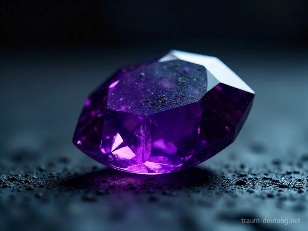 Dunkel werdender Amethyst-Edelstein