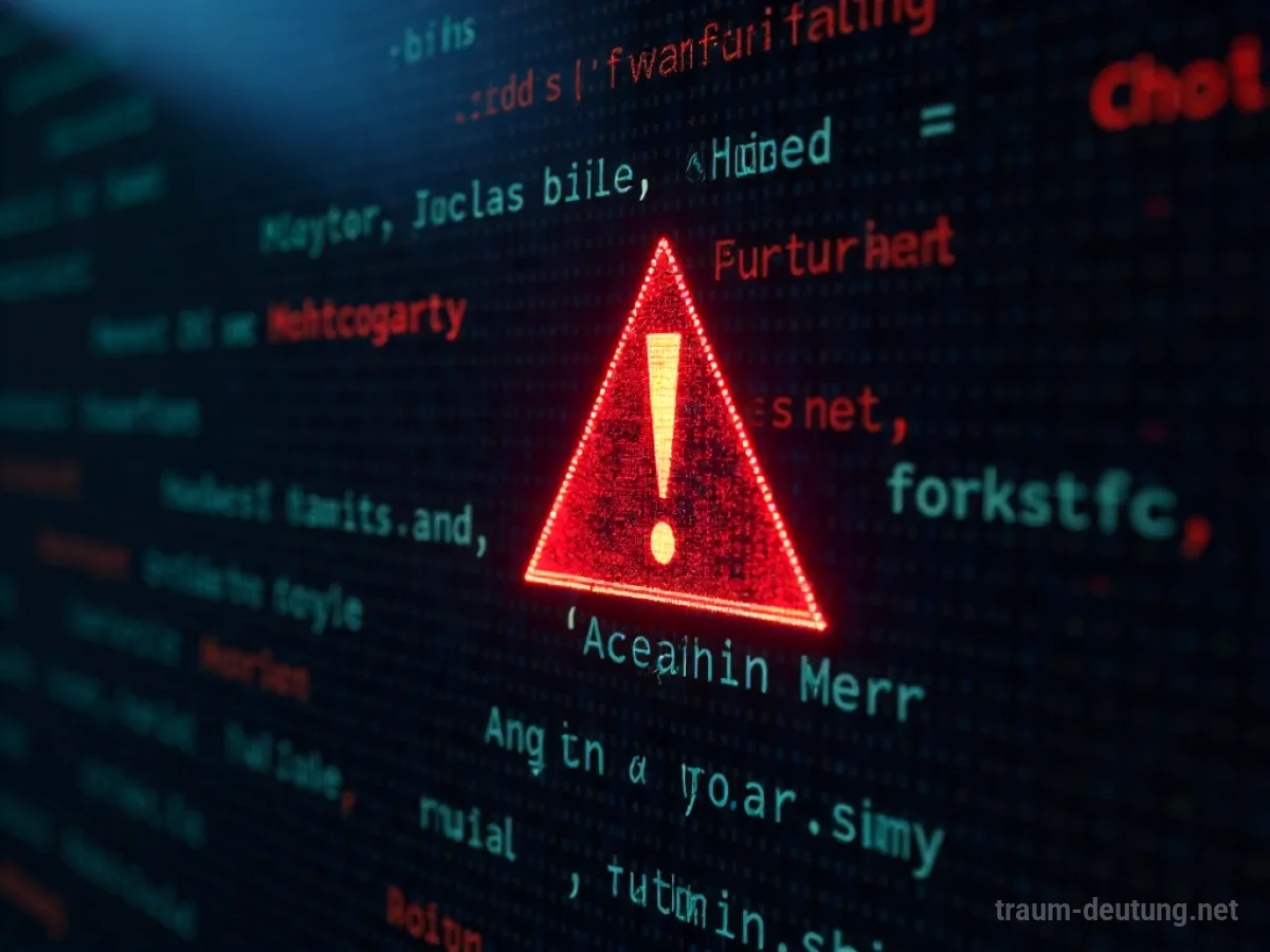 Digitale Warnmeldung auf einem Computerbildschirm