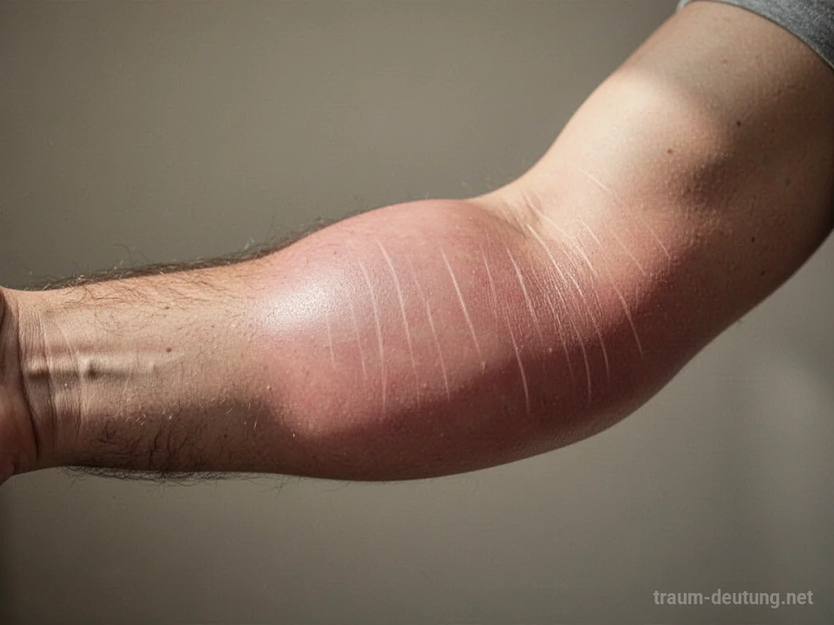 Ein menschlicher Arm, der im Traum anschwillt