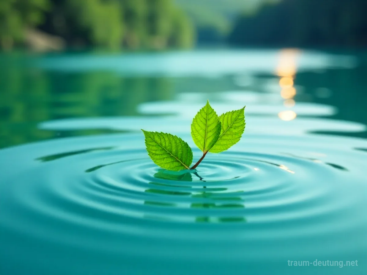Ein einzelner Ast treibt auf ruhigem Wasser