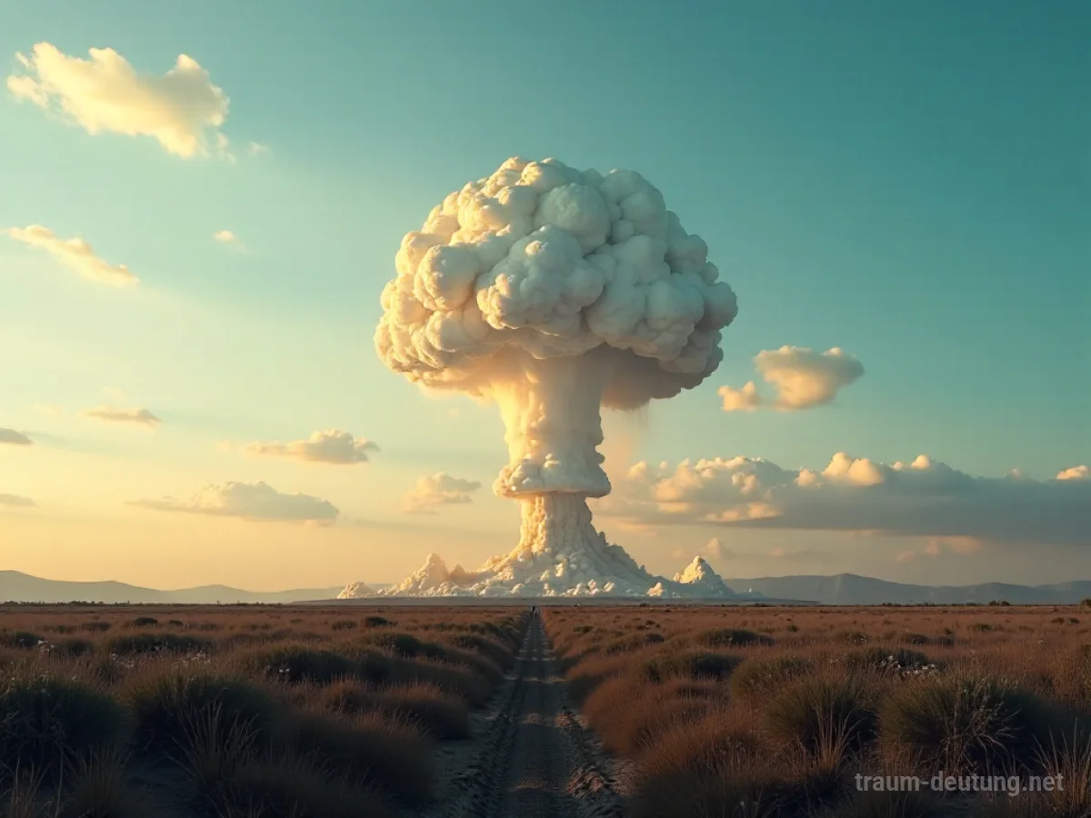 Atompilz von Weitem am Horizont