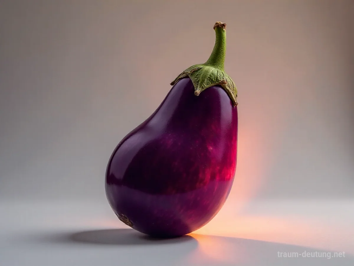 Eine sich verwandelnde Aubergine im Traumlicht