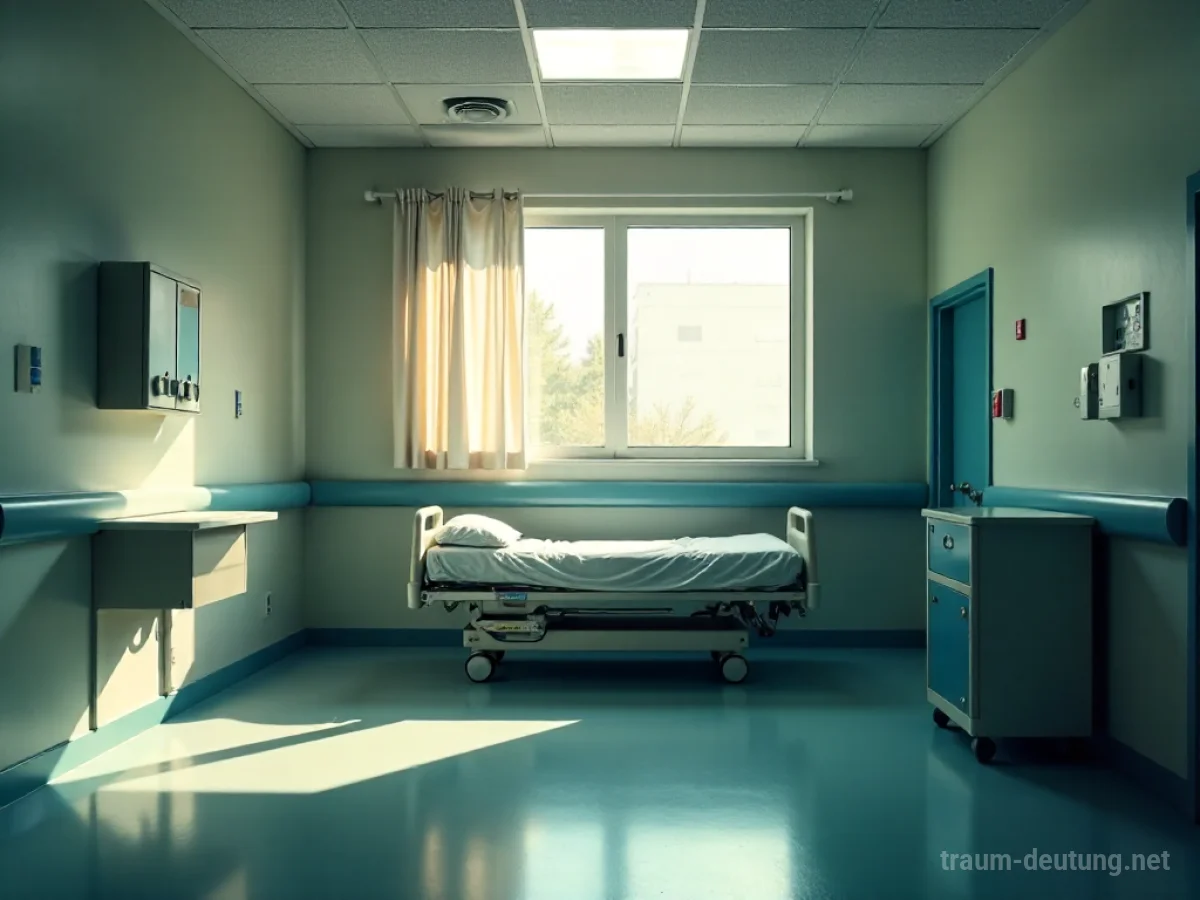 Leeres Krankenhauszimmer mit Sonnenlicht