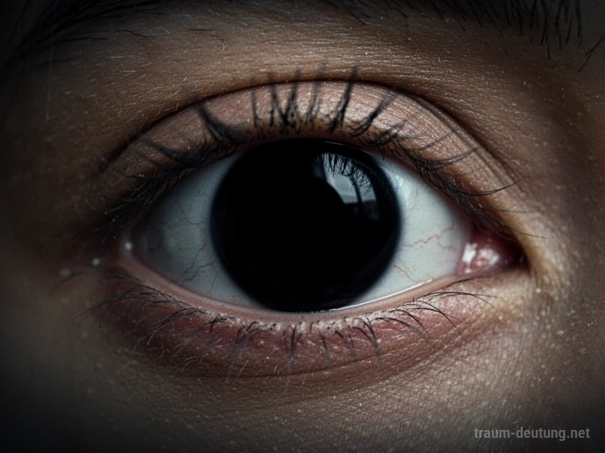 Menschliches Auge, dessen Mitte komplett schwarz ist