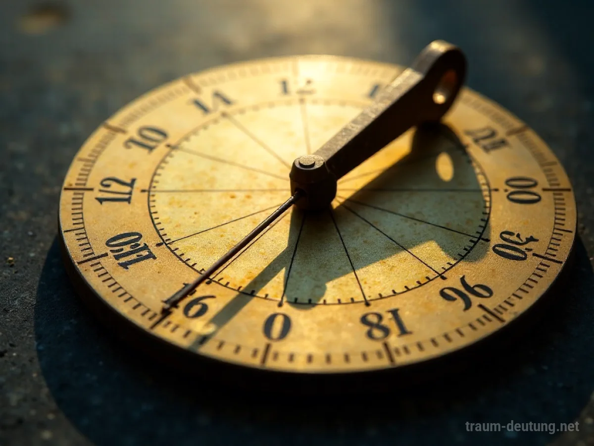 Sonnenuhr mit sich schnell bewegendem Schatten, der die Zeit symbolisiert