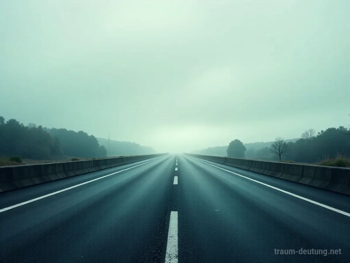Eine gesperrte Autobahn mit einer Barriere davor, die in die Ferne führt.