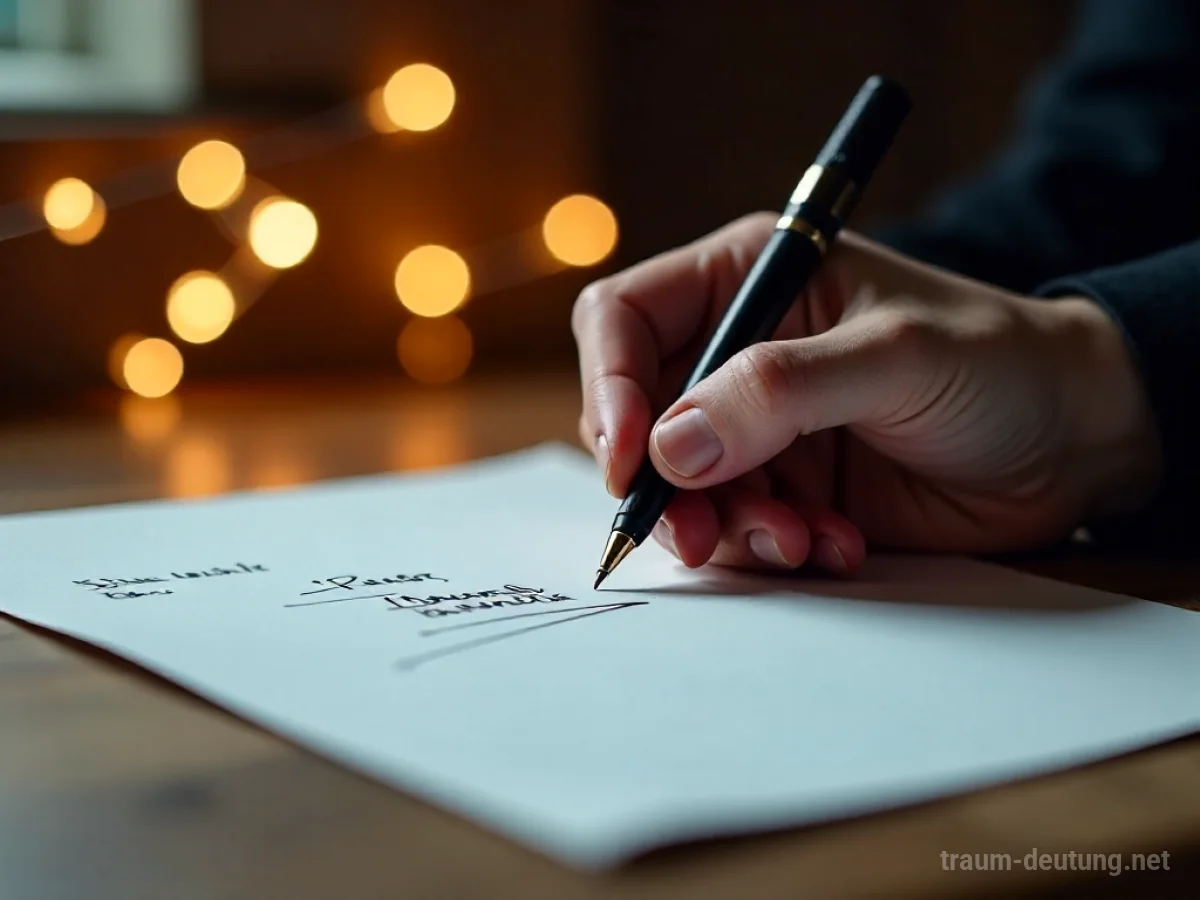 Eine Hand, die ein Autogramm gibt.