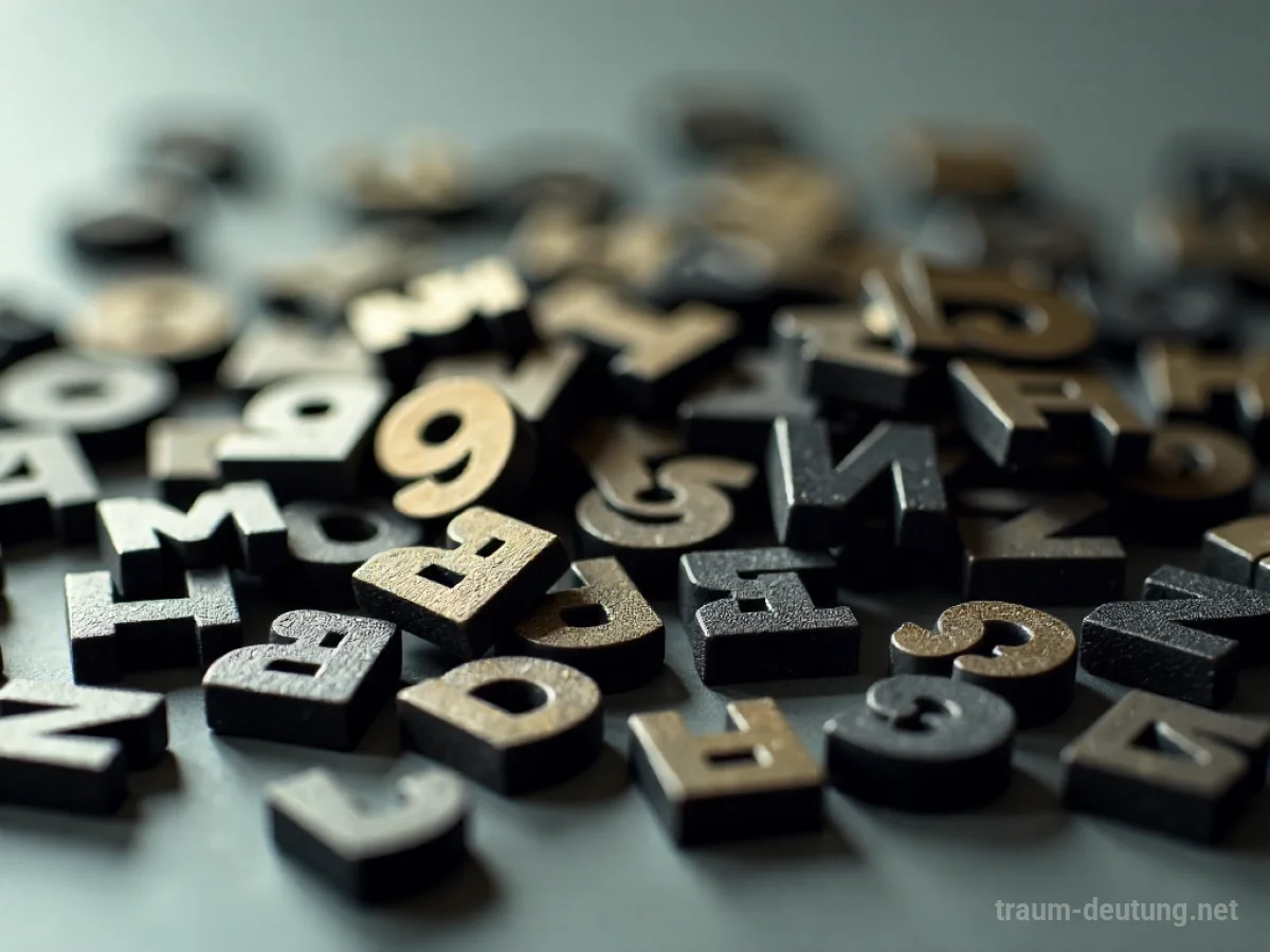 Durcheinandergewürfelte Buchstaben auf einem Tisch