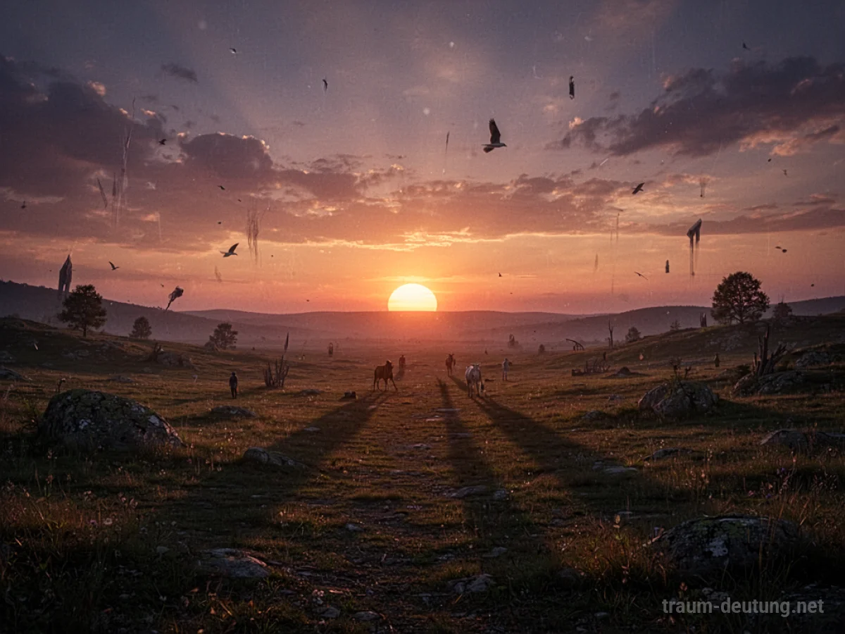 Ein endloser Abend mit einer permanent untergehenden Sonne am Horizont.