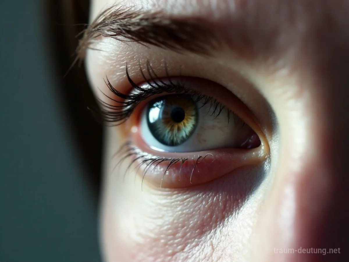 Menschliches Auge mit leicht geschwollenem Augenlid.
