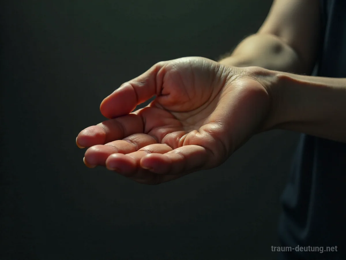 Eine Hand nimmt eine angebotene Hand entgegen, umgeben von sanftem Licht.