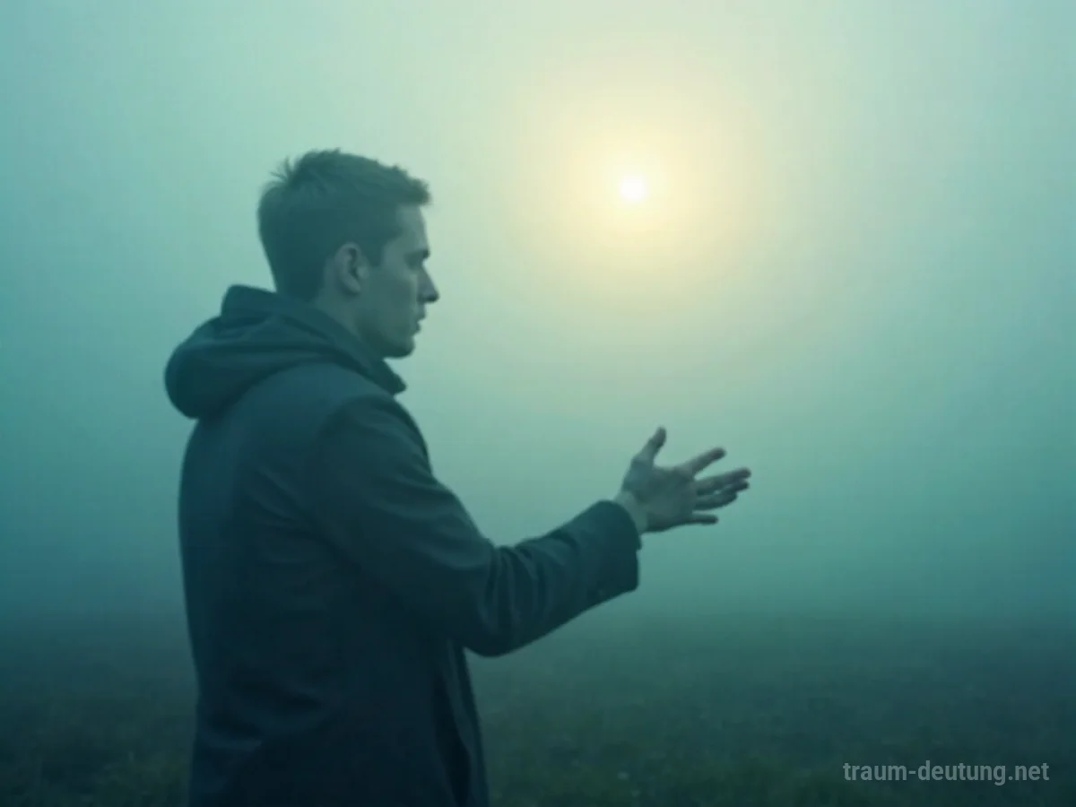 Person steht im Nebel und versucht, verschwommene Erinnerungen zu greifen.