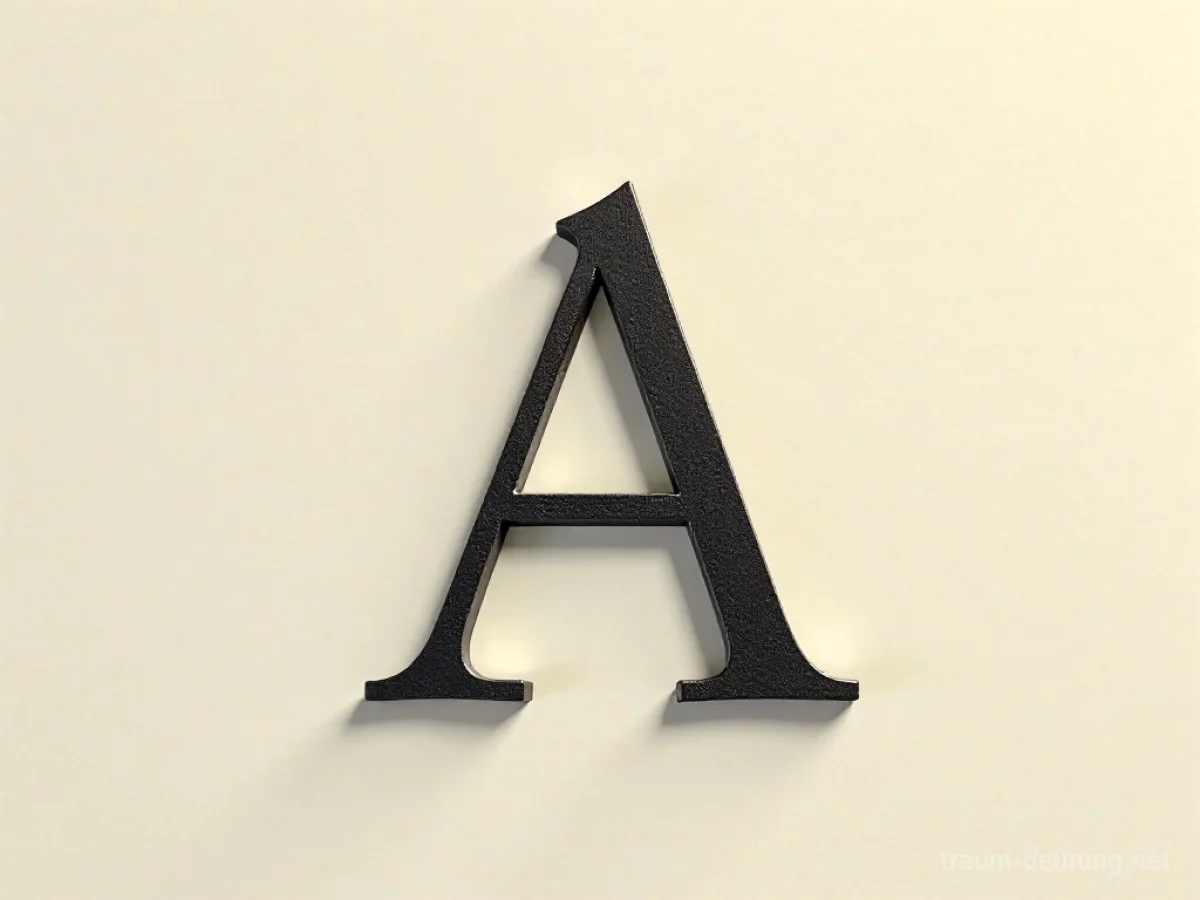 Ein einzelner, stilisierter Buchstabe 'A' auf hellem Hintergrund.