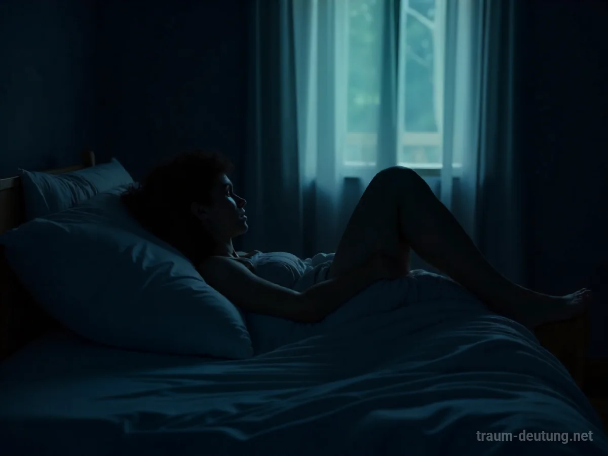Person kann sich im Traum nicht ruhig bewegen und wälzt sich im Bett.