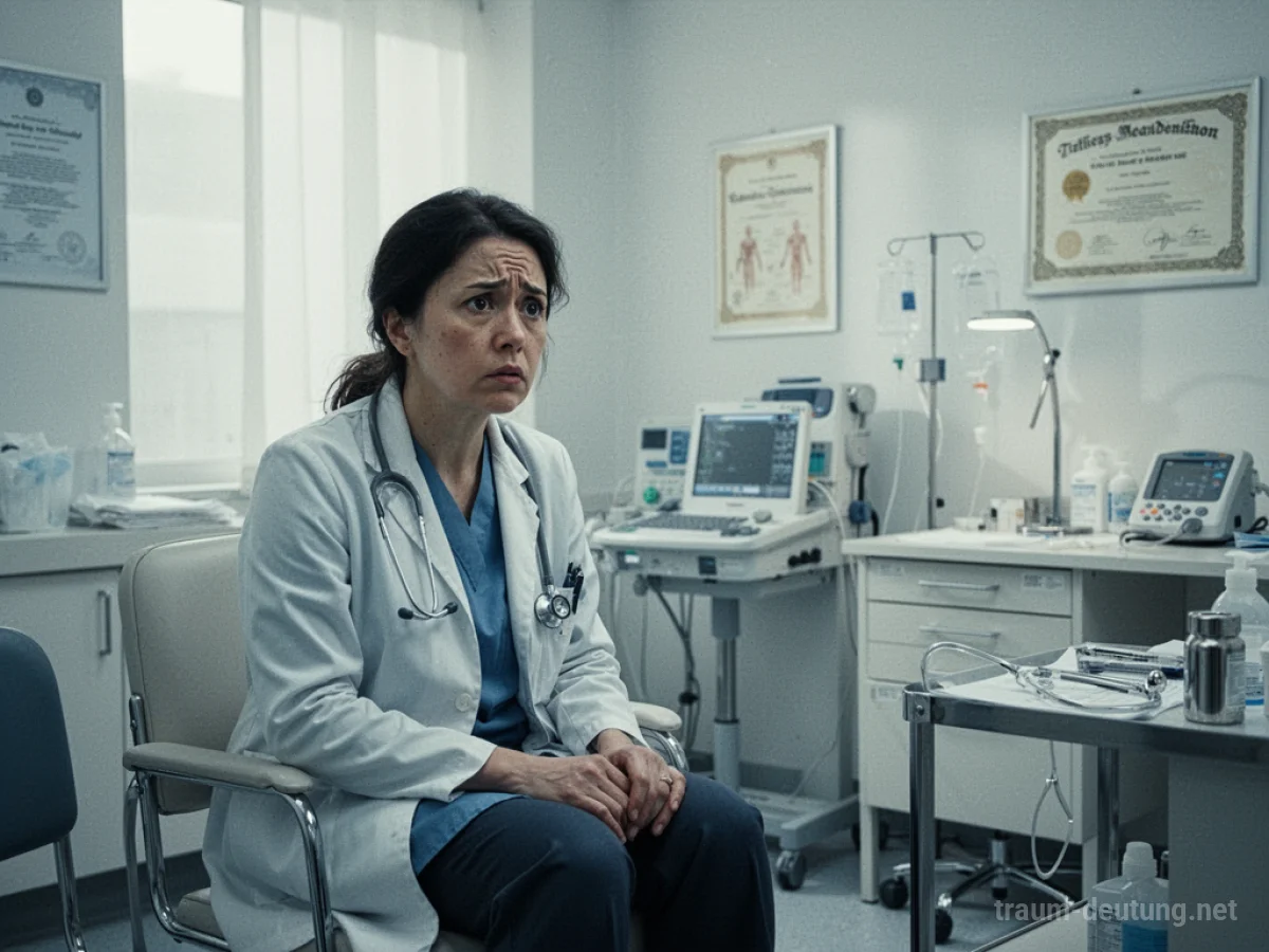 Ein Patient sitzt besorgt im Sprechzimmer eines Arztes.