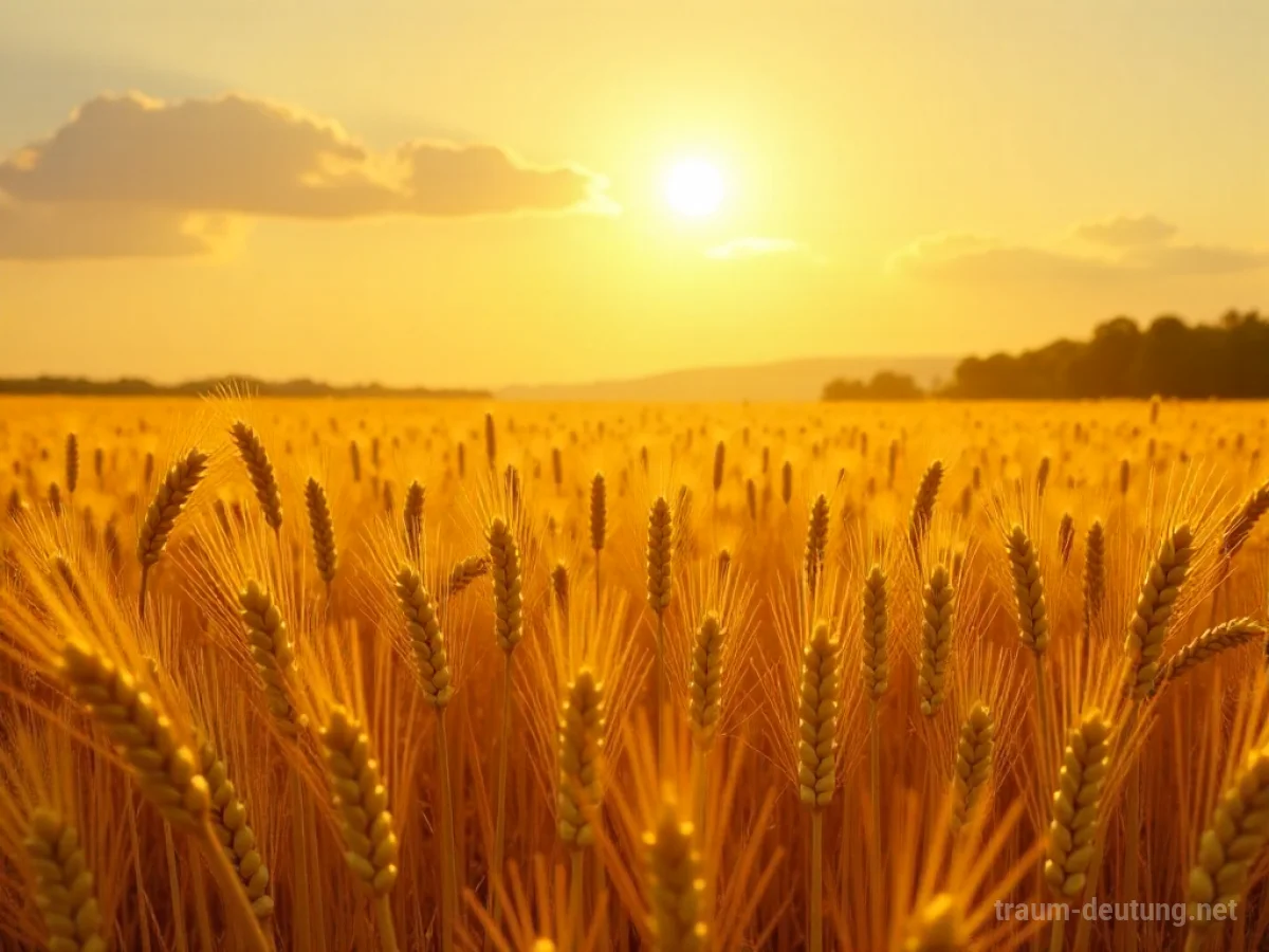 Weizenfeld mit reicher Ernte unter strahlender Sonne