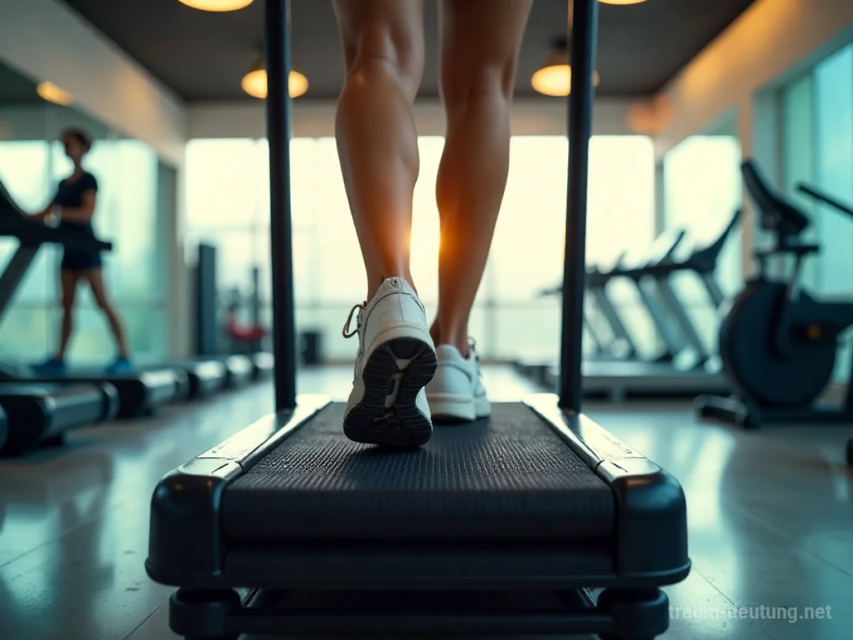 Beine auf einem Stepper in einem Fitnessstudio