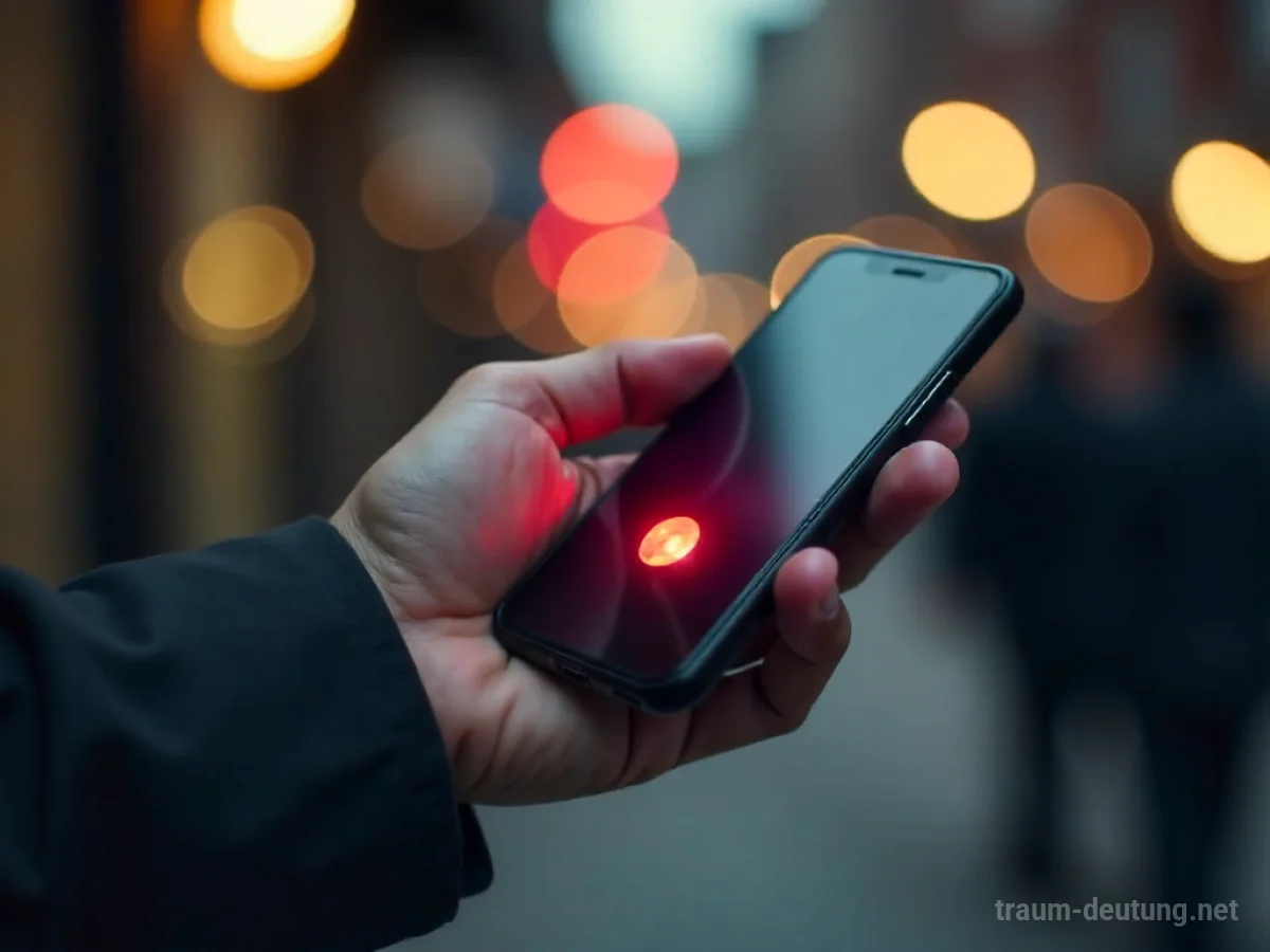 Hand versucht nach einem klingelnden Handy zu greifen, das außer Reichweite ist.