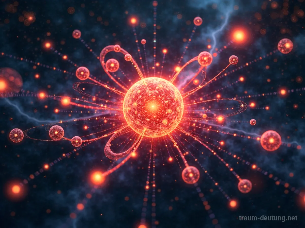 Visualisierung von Atomen, die alles im Universum bilden.
