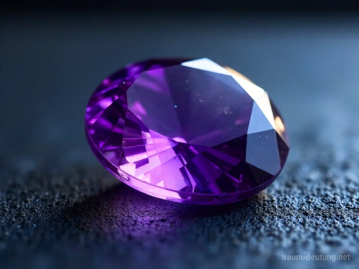 Amethyst im Traum, der seine Farbe von tiefem Lila zu hellem Lavendel wandelt.
