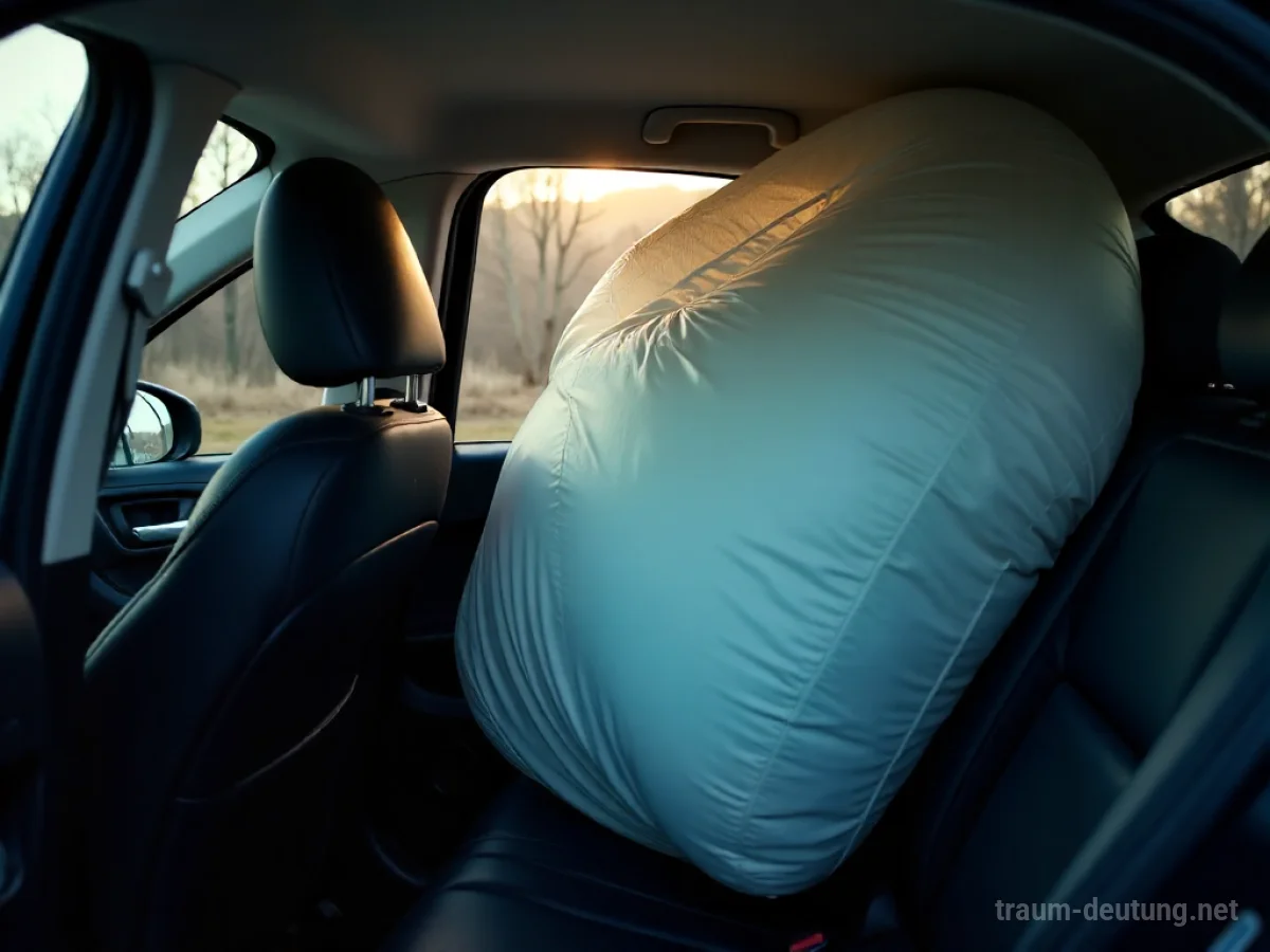 Ein ausgelöster Airbag im Auto ohne sichtbaren Unfall