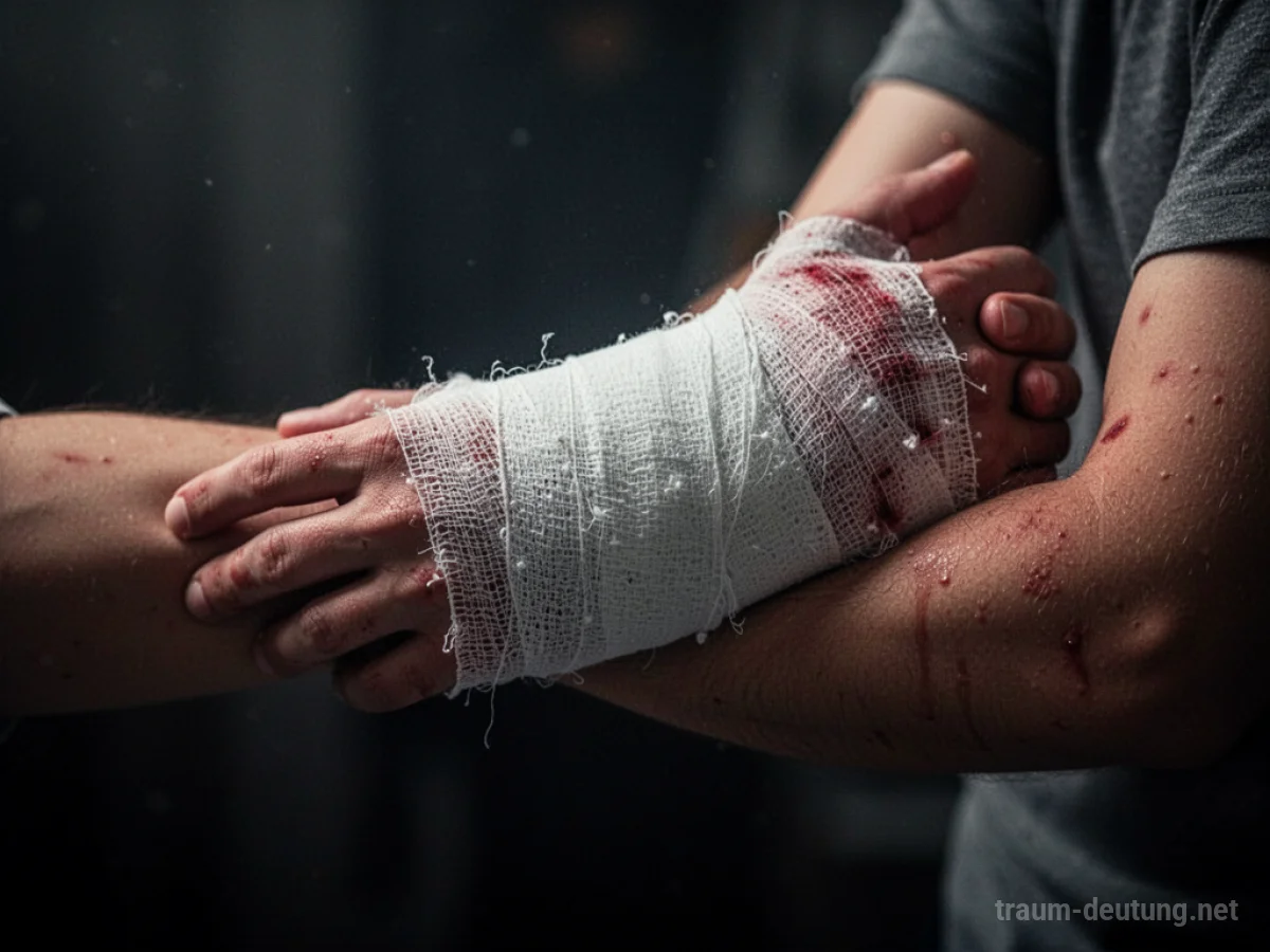 Symbolbild eines verbundenen Arms, der Verletzung und Hilflosigkeit darstellt.