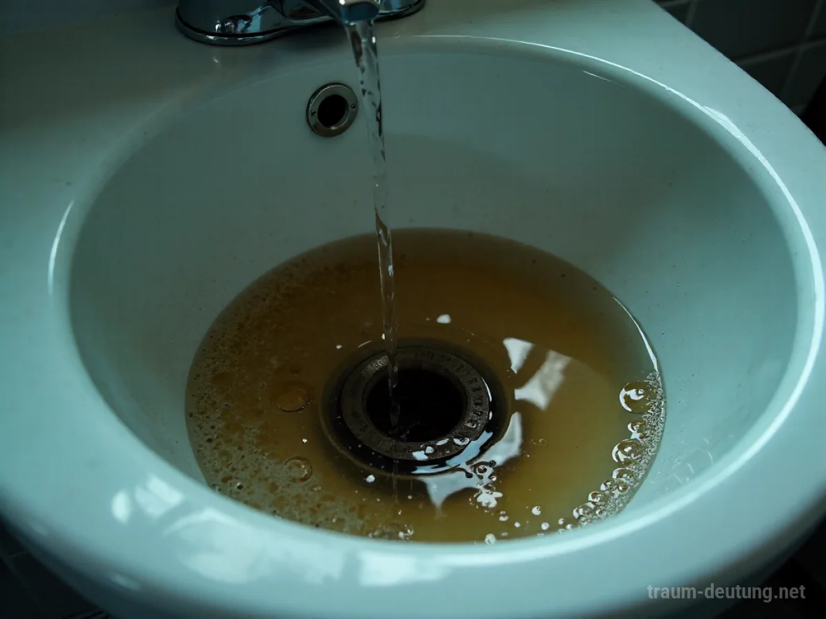 Ein verstopfter Abfluss im Badezimmer mit aufstauendem Wasser.