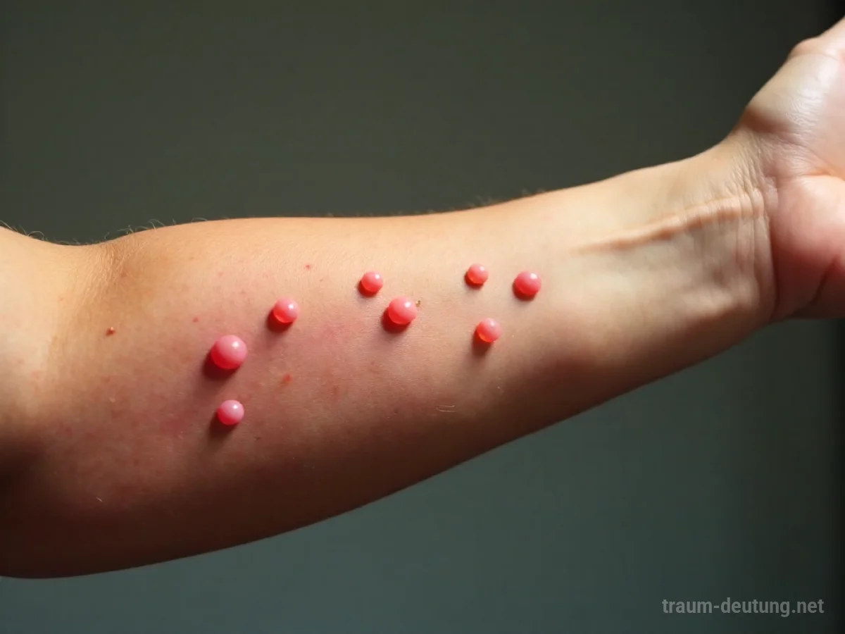 Symbolische Darstellung vieler kleiner Entzündungen am Arm