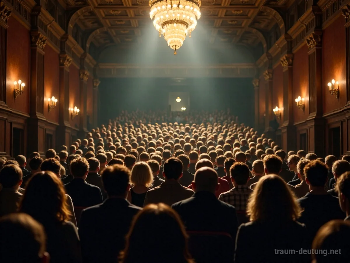 Eine vollbesetzte Aula mit vielen Menschen, die aufmerksam nach vorne blicken.