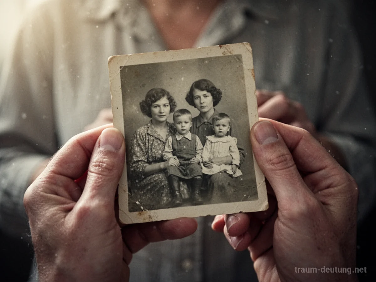 Alte Fotografie wird von Händen gehalten