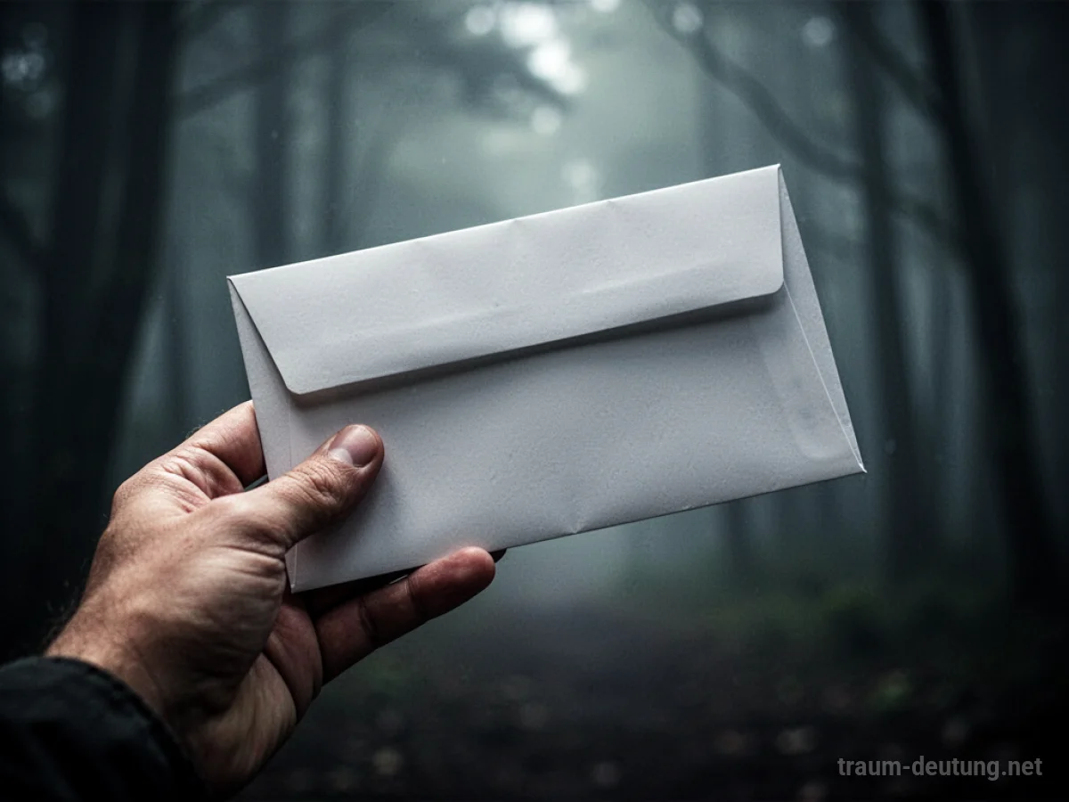 Eine Hand hält einen versiegelten Brief ohne Absenderangabe.