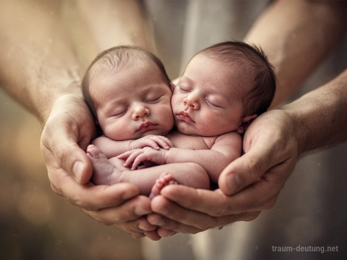 Hände halten ein schlafendes Baby