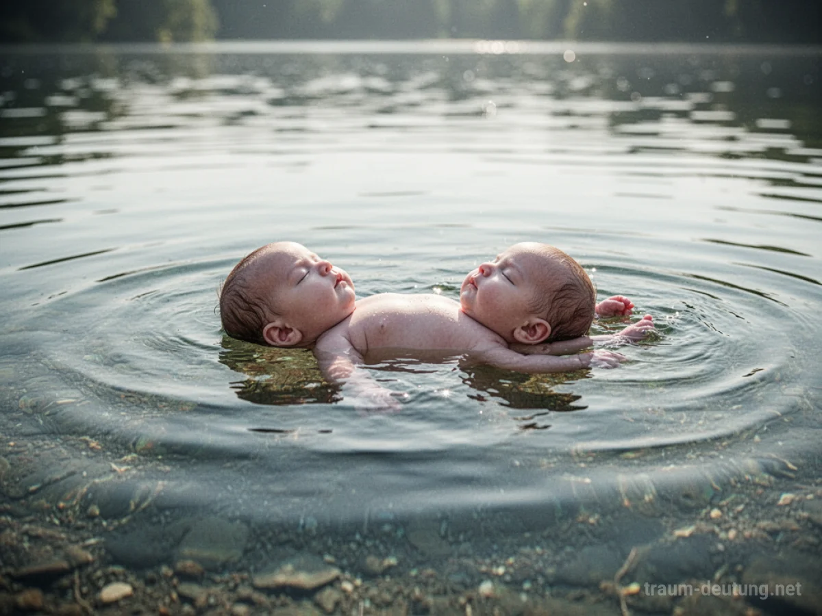 Baby schwimmt friedlich auf dem Wasser