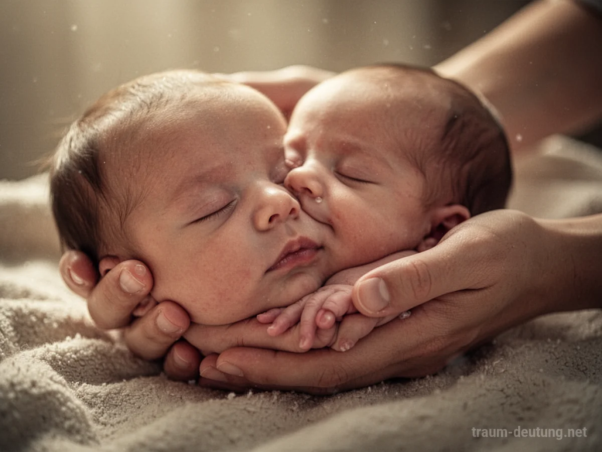 Ein Baby wird sanft geküsst, was Zuneigung und Fürsorge symbolisiert.