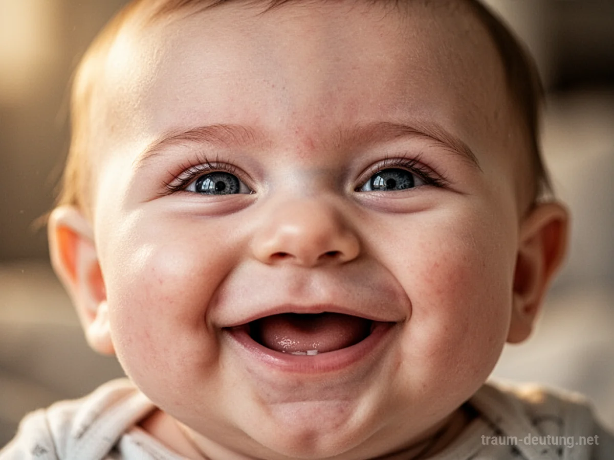 Ein lächelndes Baby im Traum