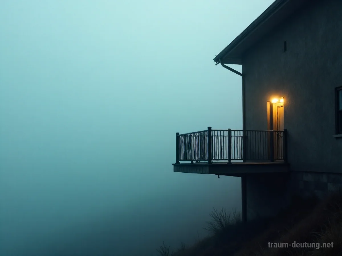 Ein Balkon ohne Tür oder Zugang, der ins Nichts führt.