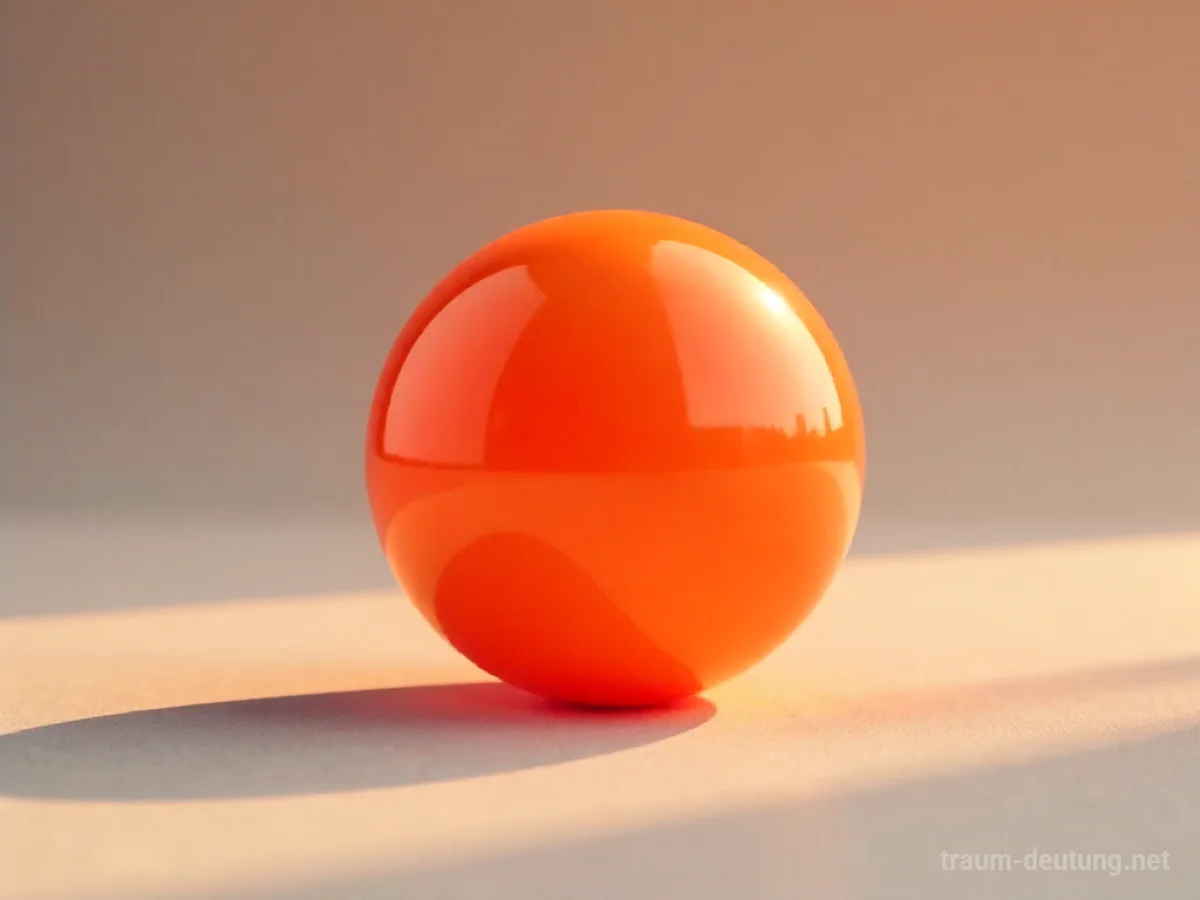 Ein bunter Ball liegt auf einem hellen Untergrund