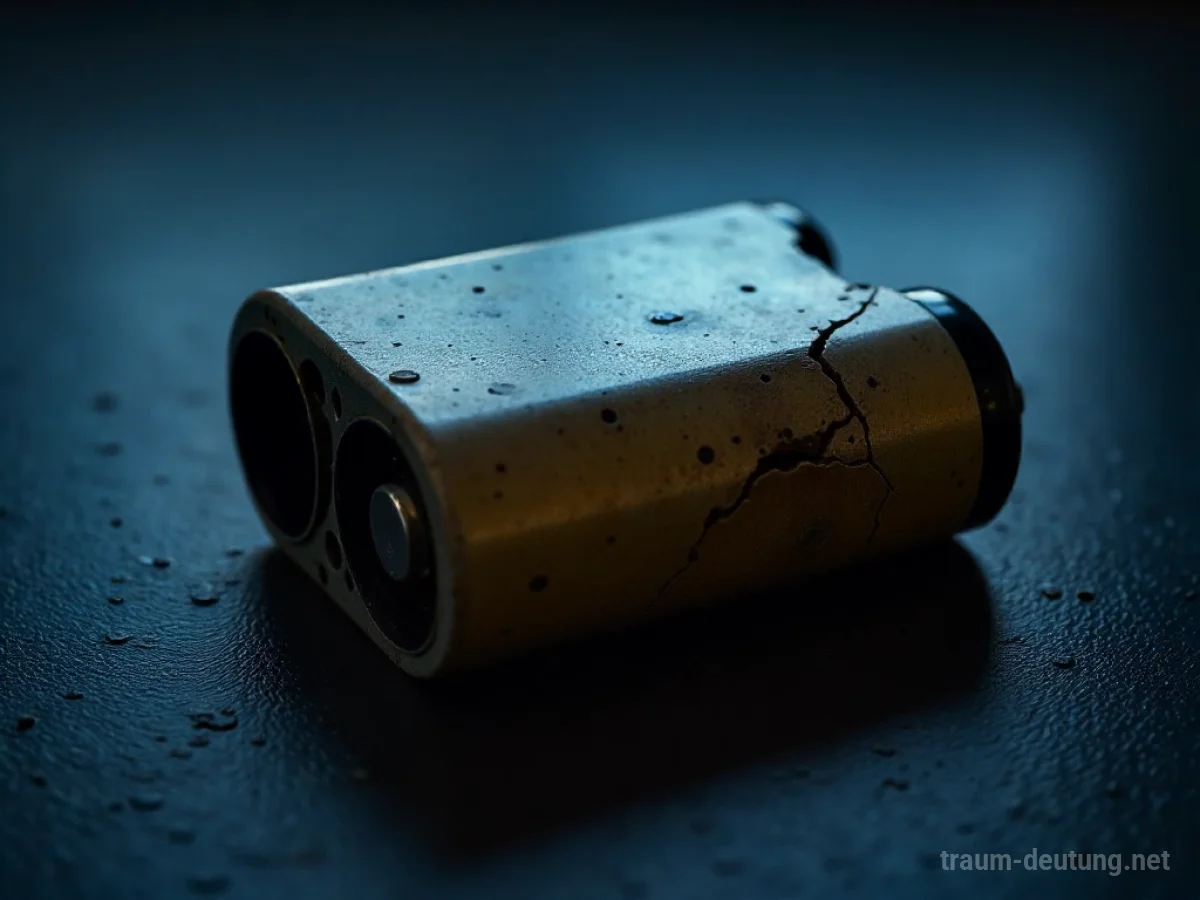 Eine kaputte Batterie, die kein Licht mehr abgibt.