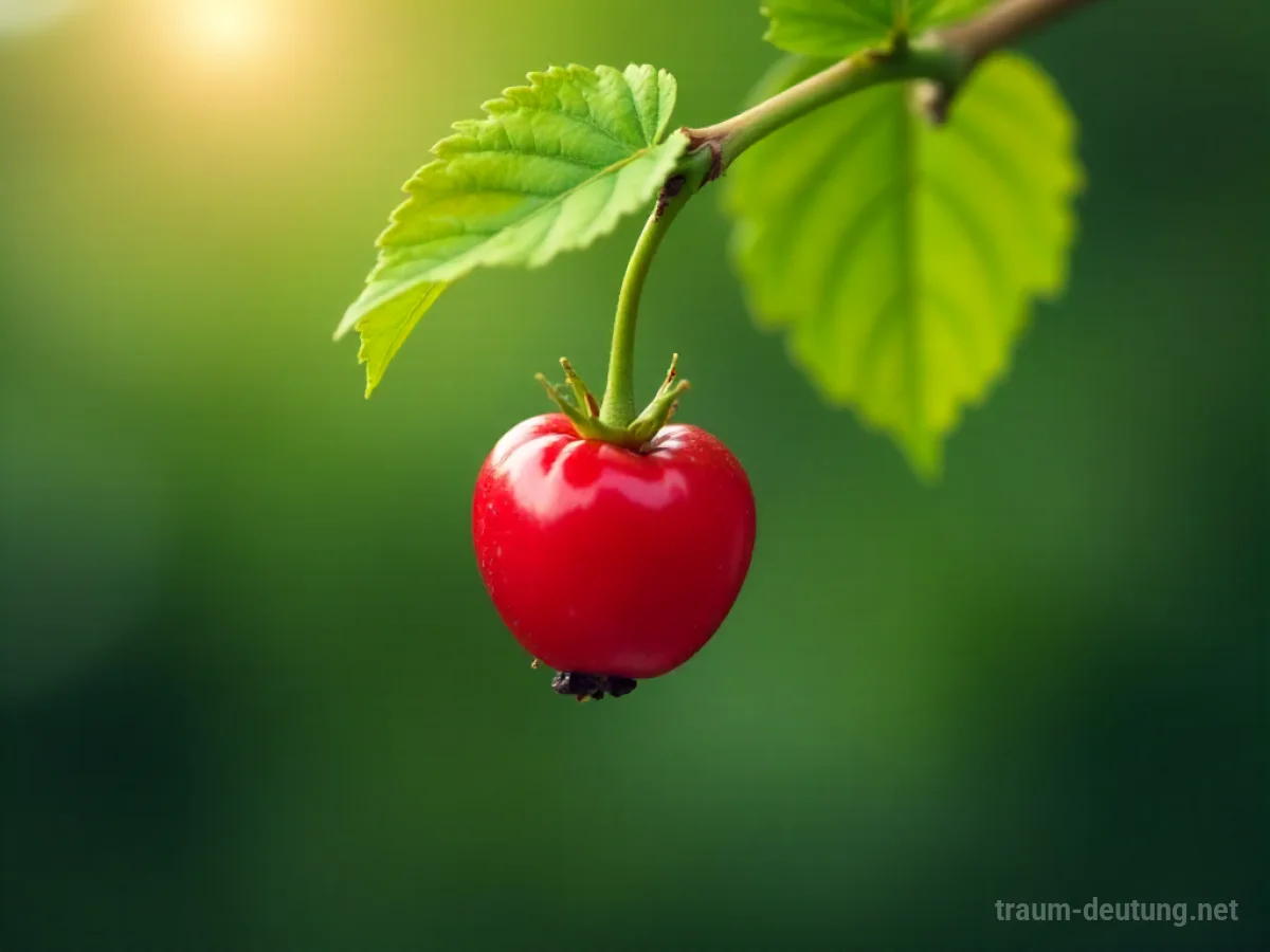 Reife Beere fällt von einem Ast in der Natur.
