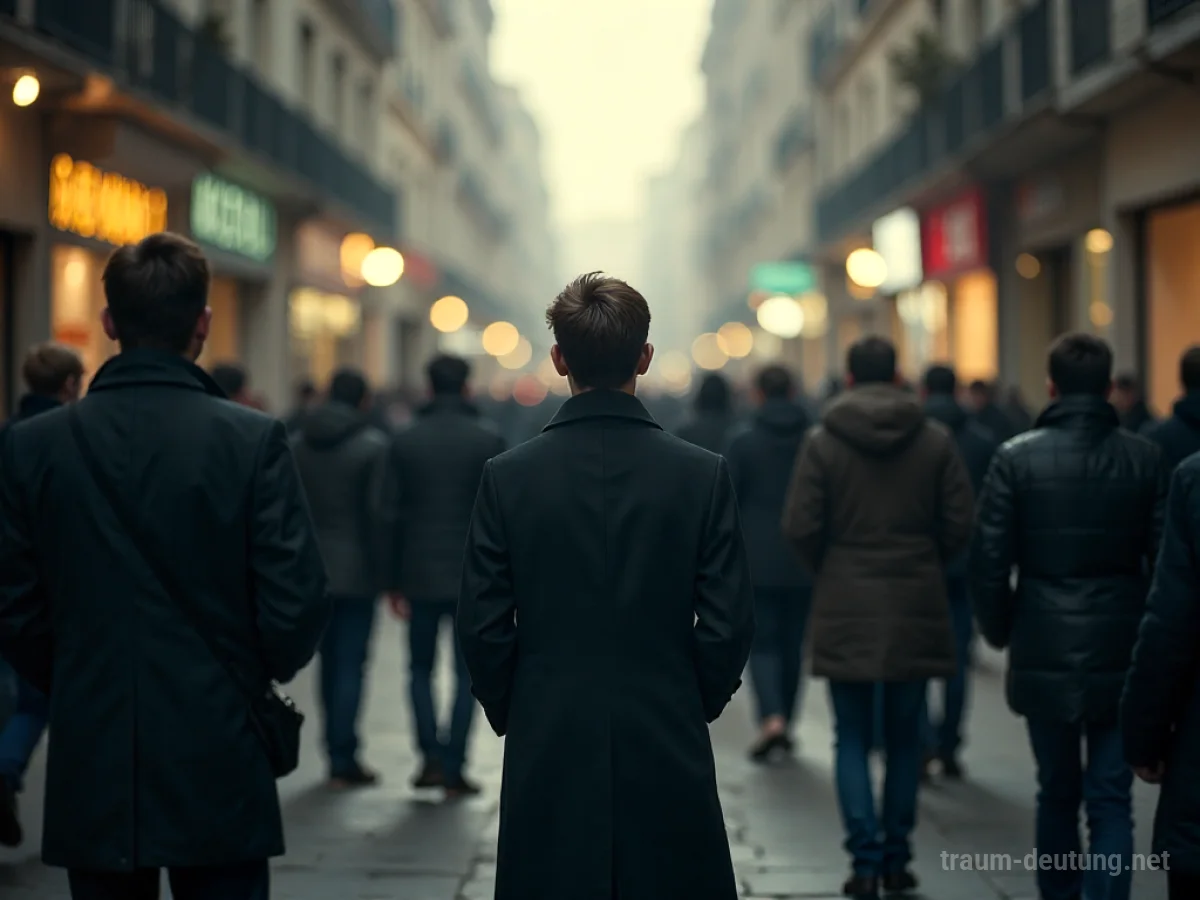 Eine Person steht allein in einer Menschenmenge, die sie ignoriert.
