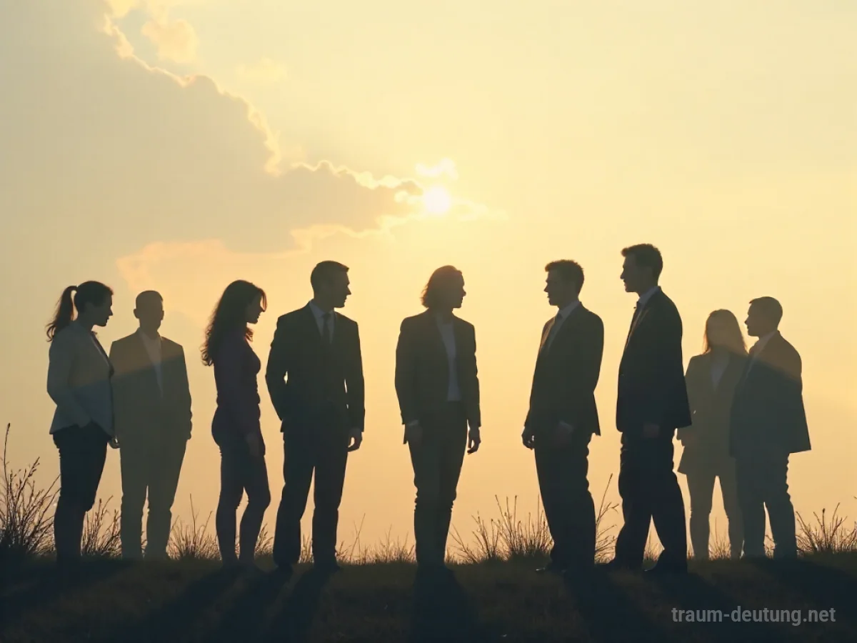 Silhouetten bekannter Personen, die sich langsam in neue Formen verwandeln.