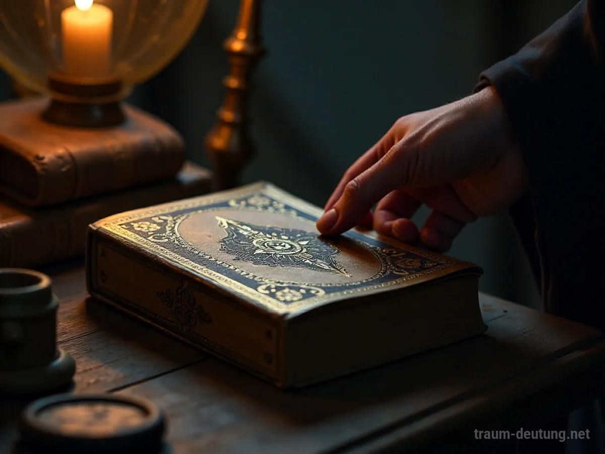 Hand kauft eine Bibel in einem alten Buchladen