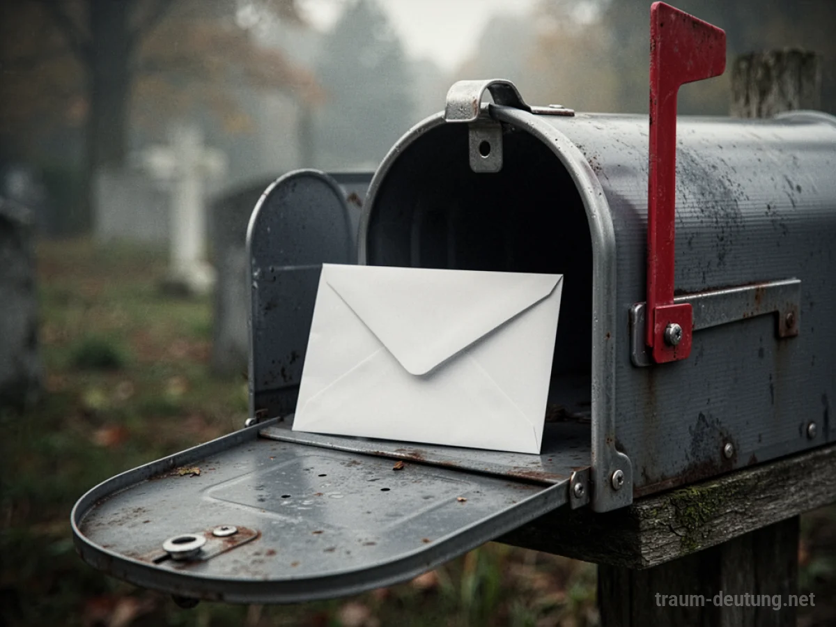 Ein leerer Briefkasten mit einem einzigen, ungeöffneten Brief darin.