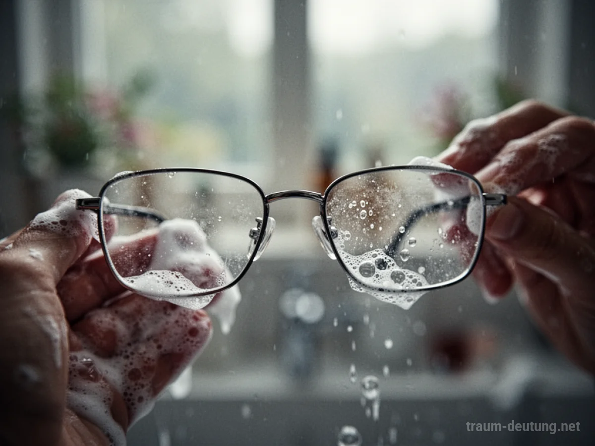 Brille wird im Traum klar, Hintergrund fokussiert sich