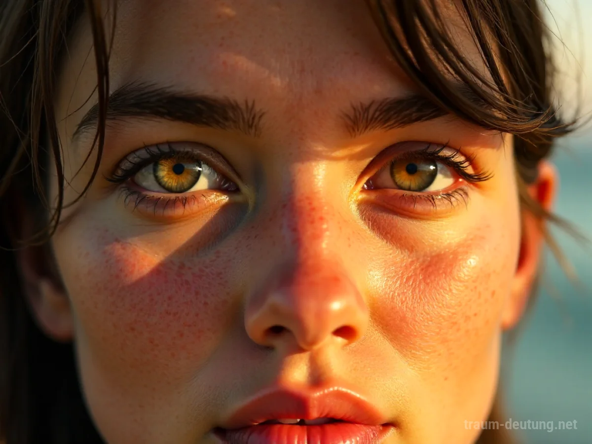 Augen öffnen sich und sehen klar, Sonnenlicht fällt herein