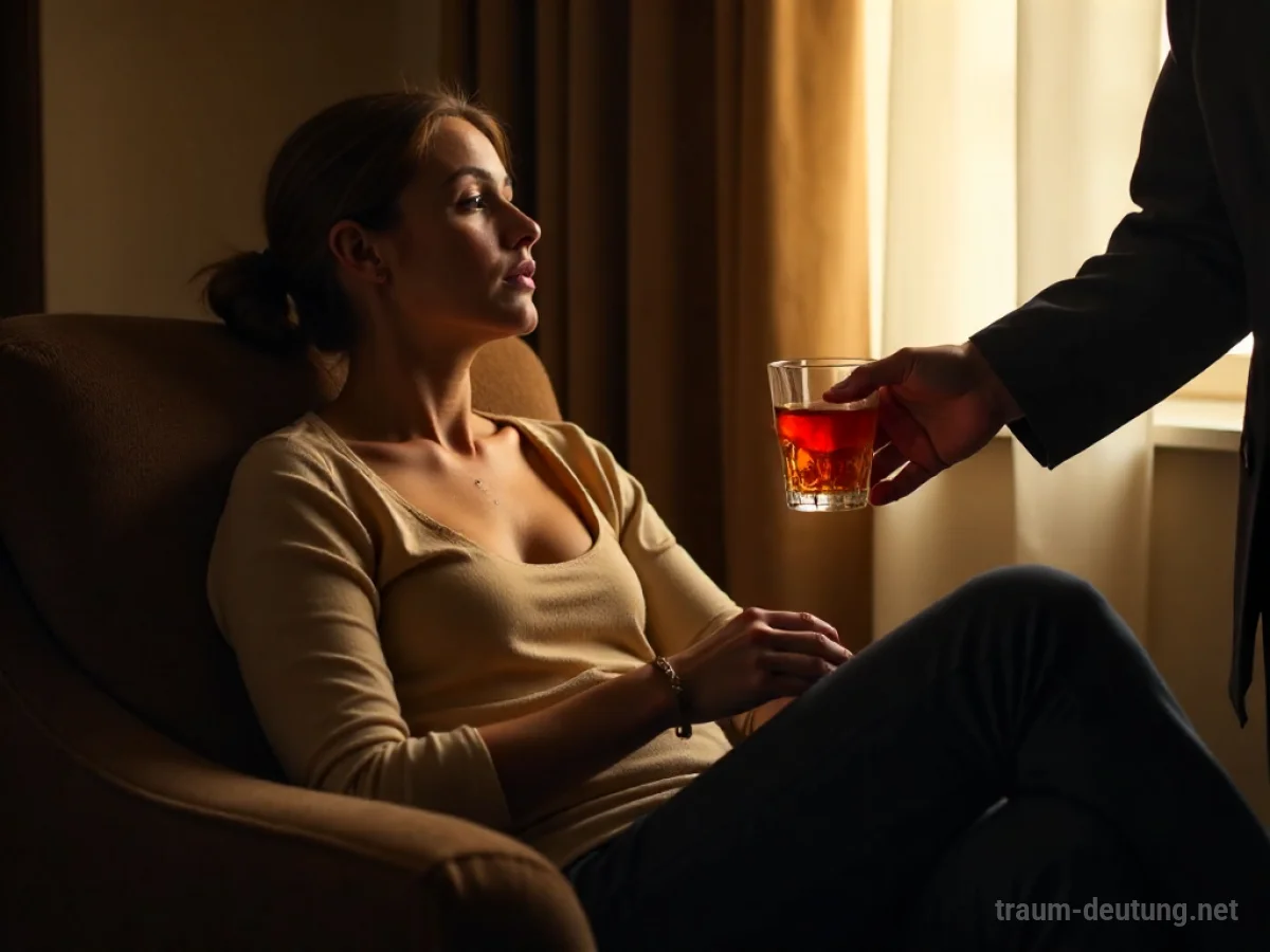Eine Person wird von einer unsichtbaren Hand bedient.