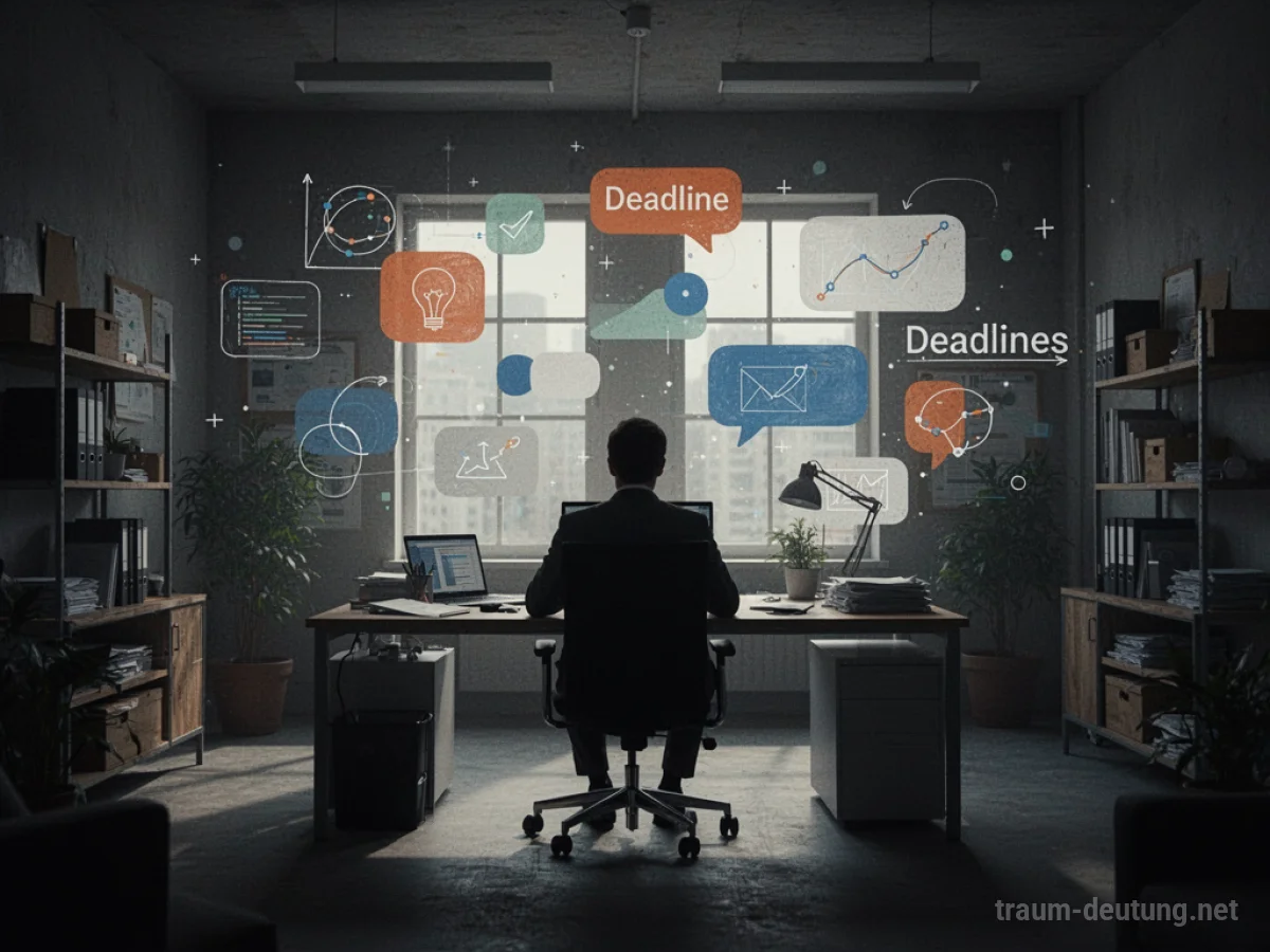 Silhouette einer Person arbeitet im Büro