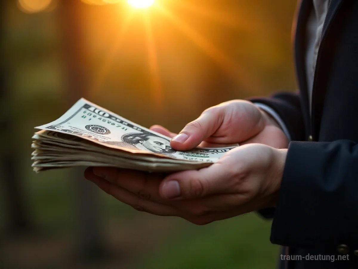 Hand reicht Geld an eine andere Hand